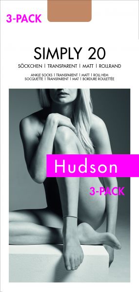 Hudson - 3 par tunna sockor utan resår Simply 20